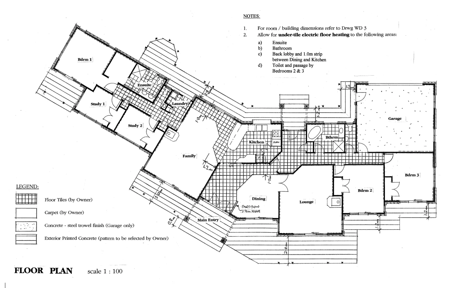 Floor plan for Akatarawa House, Akatarawa Valley