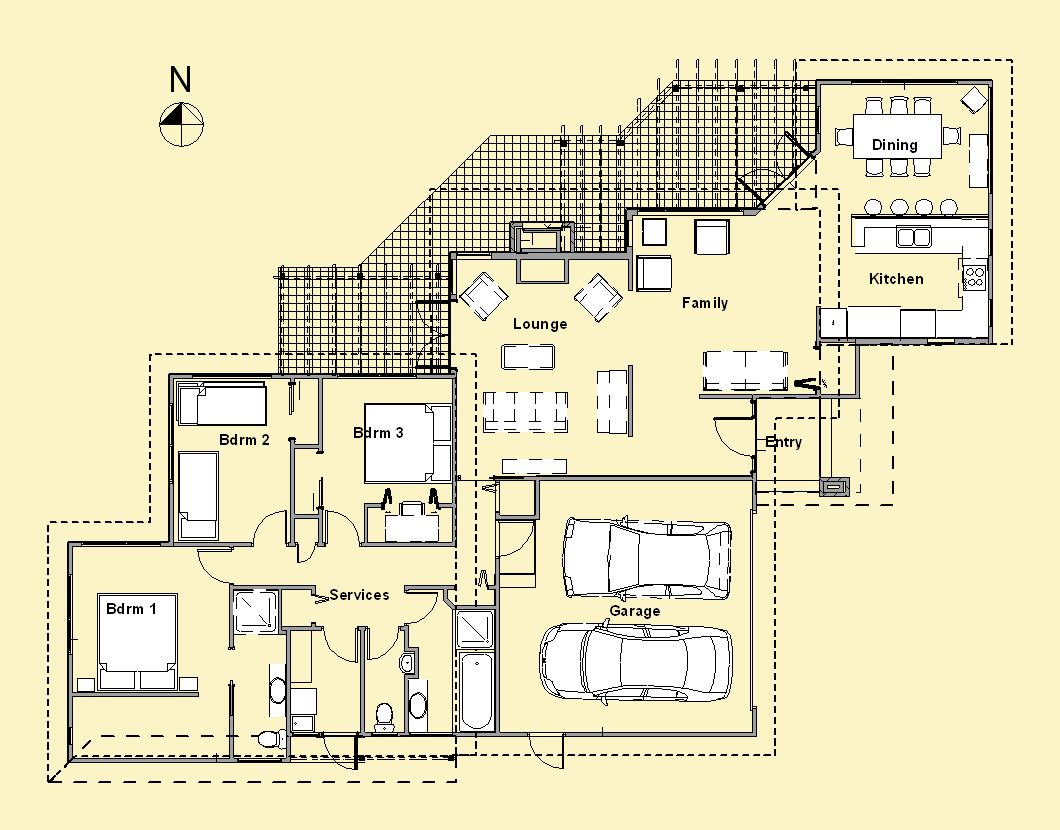 Floor plan for France House, Waimanu, Upper Hutt