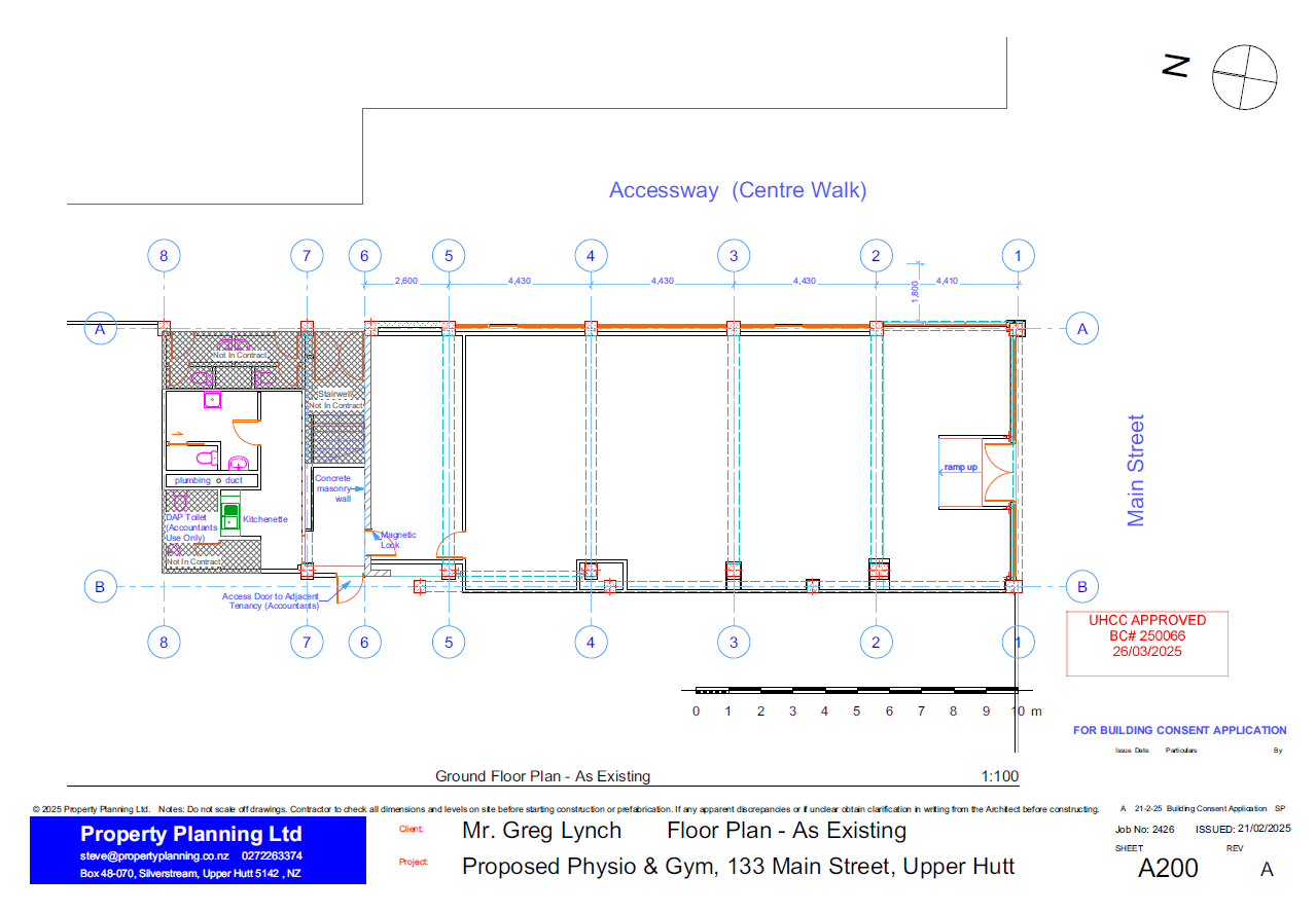 Inform Physio existing floor plan