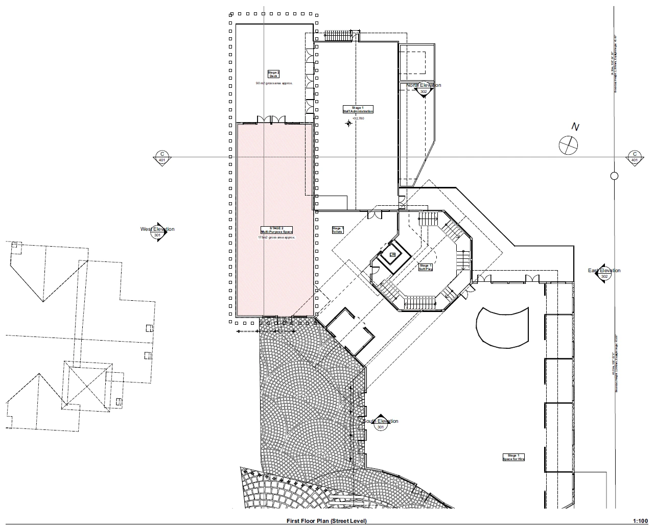 First floor plan of the proposed Community Connection Point