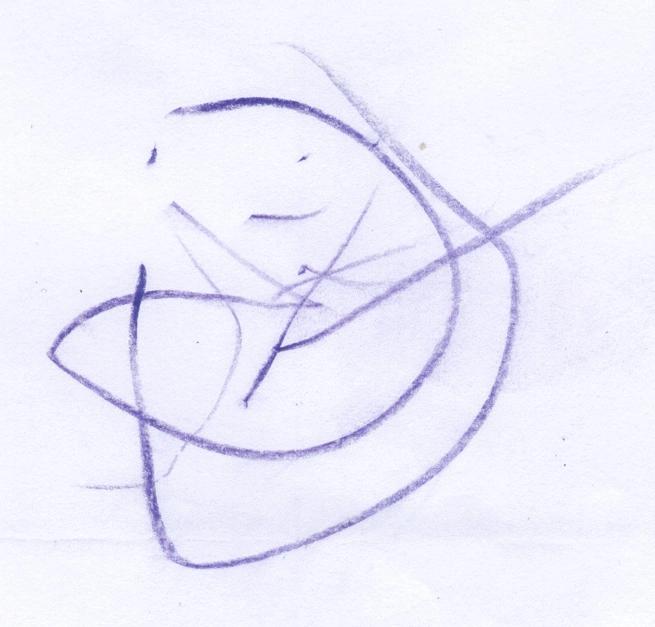 Drawing by the clients' young daughter that inspired the Nicholls House design