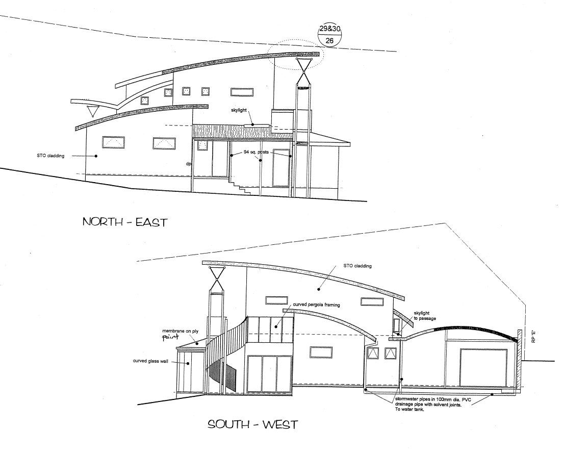 North-east and south-west elevations for Taylor House, Whitby