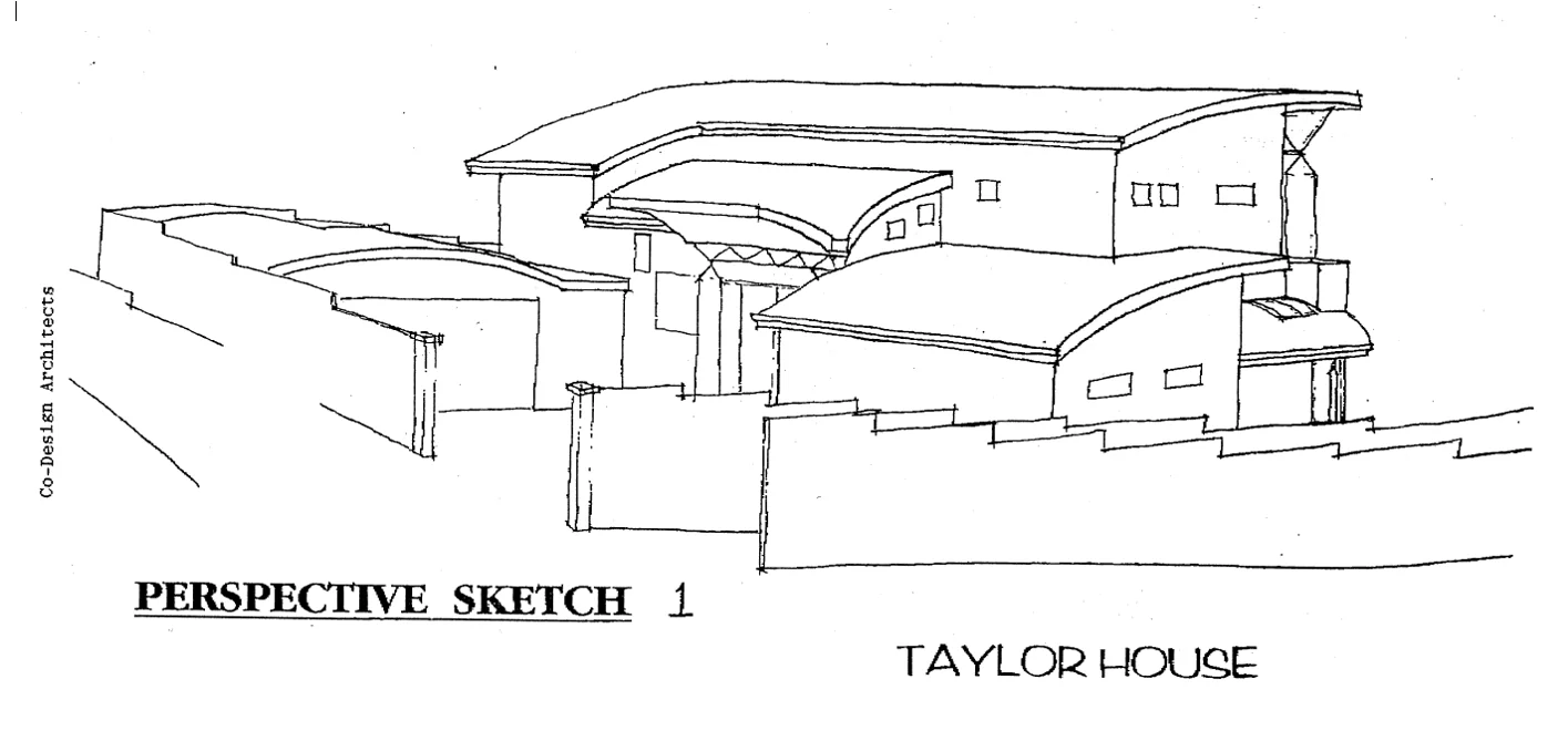 Stephen's preliminary Perspective Sketch 1 for Taylor House, Whitby