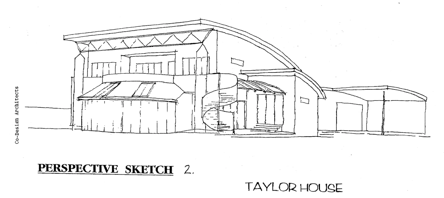 Stephen's preliminary Perspective Sketch 2 for Taylor House, Whitby