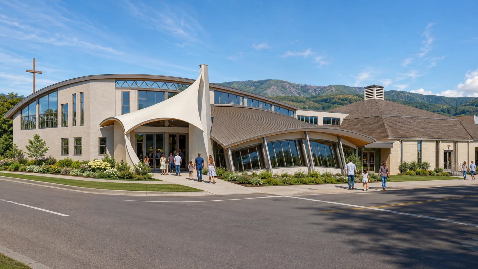 Concept design for the proposed Upper Hutt Baptist Church extension